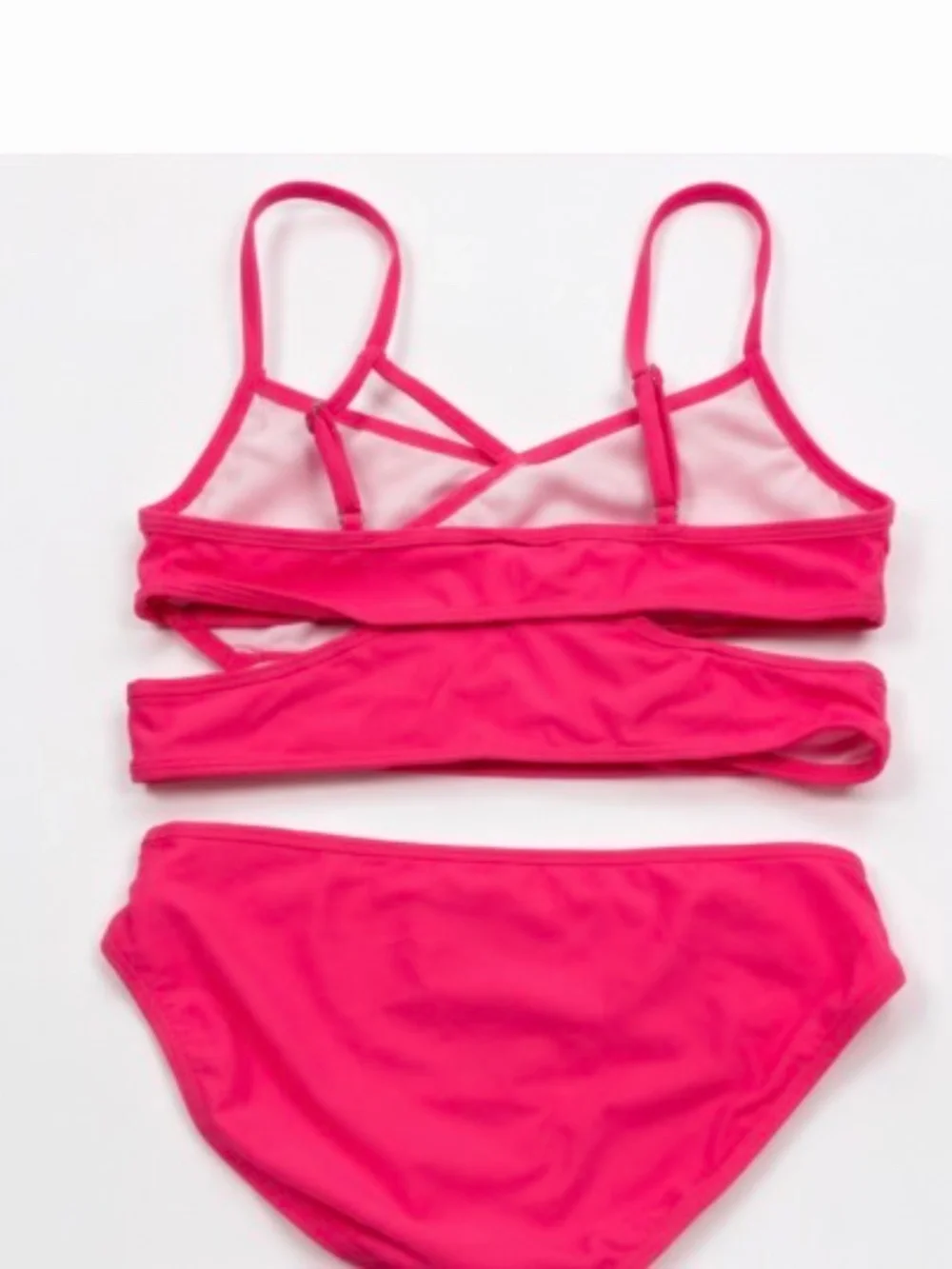 Okami Neon Pink Bikini Set - Size 14 Girls NWOT